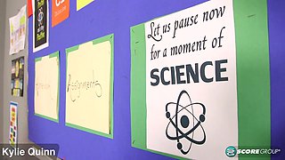 Horny Schoolgirl Kylie Quinn Cums on the Science Teacher's Desk - Kylie Quinn - 18eighteen