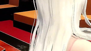 Pussylicking for Hot Blonde in Mini Skirt - She Orgasm so Hard! 3D Animation