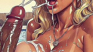 Hot Blonde Girl Hard Sex, Curvy Woman with Big Tits Sucking Big Dick, Slave Woman,bdsm