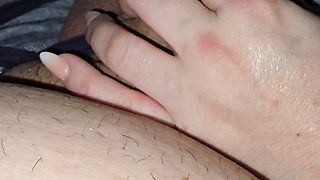 Step mom handjob step son dick with low erection