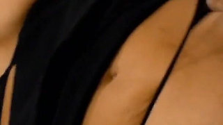 Secretary chick fucked by a black and white cock in threesome