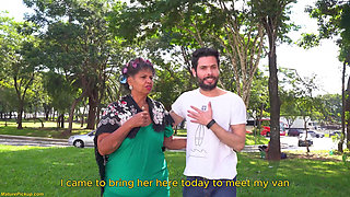 Big Belly Grannys First Anal Threesome in a Van