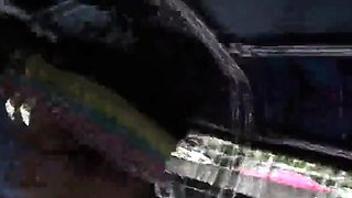 Playful brunette young gal in extreme sex