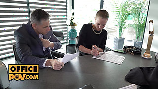 Screwing your tast petite office ebony Romy Indy