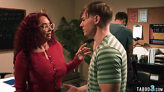 Redhead MILF teacher double penetrated