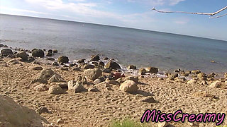 Strangers Caught My Wife Touching and Fucking My Big Cock on a Nude Beach