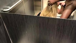 English manager gets fucked in the toilet and elevator