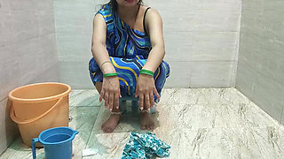 stepmom lets stepson fuck her while cleaning the clothes