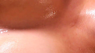327. Nude Breasts, Oil and Cum. Greedy Hands Stroke the Body.