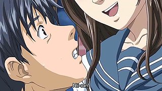 Hentai slutty brunette love fucking classmates