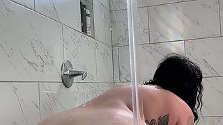 Shower Solo Solo with Pink Dildo