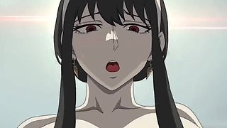Animo Hentai: Yor and Loid Cartoon Sex - Big Booty Anal, Cowgirl Riding, and Cum on Tits