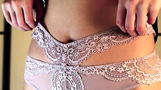 Amateur teen strips and jerks cock