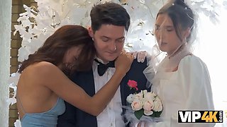 Vip4k. hot bride is having a rough porno with a sir of ceremonies, guests are perplexed