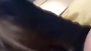 Japanese babe sucks and fucks and gets creampied