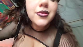 Horny busty babe POV video
