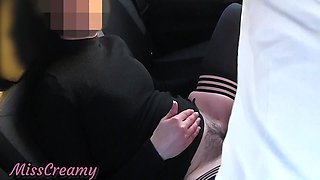 #2 Shaft flash to the teacher and she fucks me in the car in a public place - MissCreamy