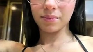 Blonde tight pussy babe solo toy fun in glamour masturbation