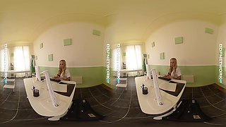 Kinky Nurse Stuffs Pussy - Cosplaying Blonde Toying