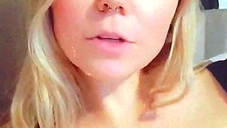 Big boobs milf masturbates with her dildo