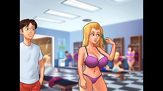 Voyeur fun with milf Mrs. Johnson in Summertime Saga