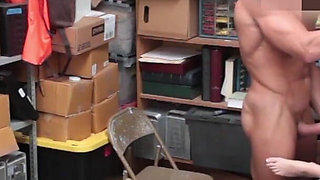 Naughty teen rammed by the store security guard