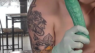 Nitrile Glove Squirting Tease