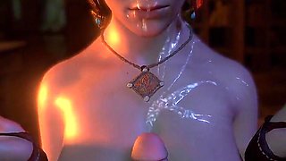 Cum Covered Triss Milks Your Cock with Her Fat Thicc Breasts