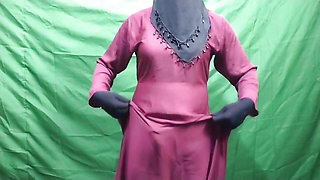 Masturbating  while wearing neighbor's clothes