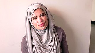 Hijab costume play - yankee cougar face penetrated