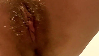 Pregnant Woman Masturbating Hairy Pussy, Farting and Gaping Holes