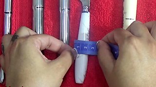 Japanese Wife Cervix insertion objects 2 vibrators and chain