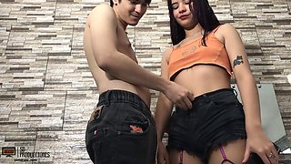 Gorgeous skinny girl Mafer Oficial rides her well-endowed boyfriend