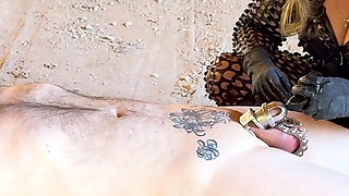 Empressbella Invades Urethra Slave in Chastity