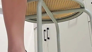 Sexy Legs in Nylon Pantyhose and Pumps Worship - Live Stream