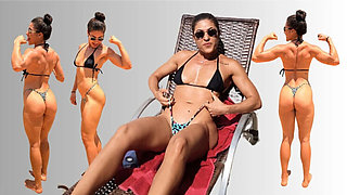 Amateur Hairy Brunette Latina Pool Tease Turns Into Hardcore Fuck with Triple Cumshot