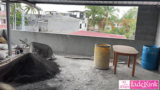 Horny couple couldn't find better place so fucking on construction site