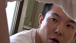 Asian Mom In White Top Pulls Out Her Big Boobs