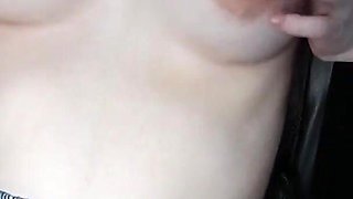 Virgin Plays with Her Nipples to Orgasm When She Is Home Alone