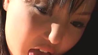 Cute Japanese Sucks Down Cum: Blowjob, Asian  Swallow Porn