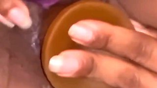 Stimulating My Clit with Vibrator Fucking My Pussy with Big Dildo