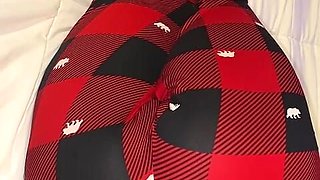 Melove Sexy Butt in Tight Red & Black Pants