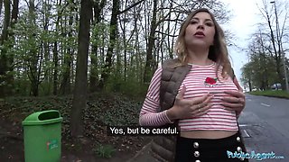 Public agent russian bombshell loves daylight outdoor xxx