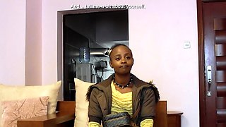 Petite African girl got face fucked hard