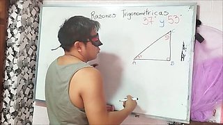 18-Year-Old Geometry Lesson: Cumshot inside after 37° angle with a monster cock