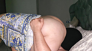 Stepmom with big ass make stepson eats her pussy while sitting in his face