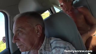 Old Farts Bang Teen Prostitute On The Street