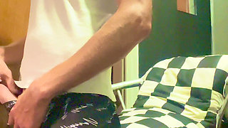 Stroking my hard dick