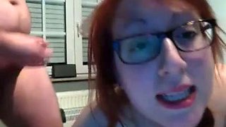 Plump redhead bitch in glasses get banged in doggy style