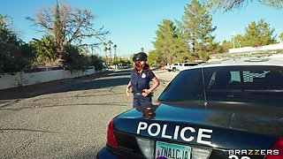 Roadside Pussy Interracial Threesome: Two Cops Detain and Fuck a Hooker: Alexis Fawx, Bella Blu, Mazee The Goat part 2